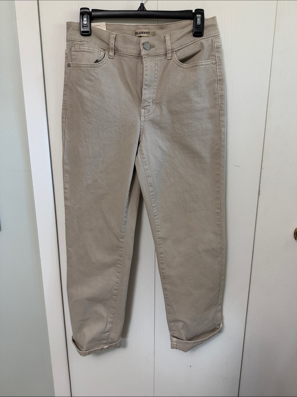 Blank NYC Beige High-Rise Jeans